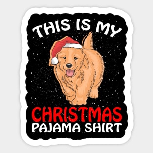 This is my Christmas Pajama Shirt Puppy Sticker